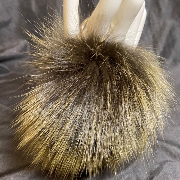 Accessories - Black & Yellow Fur Keychain